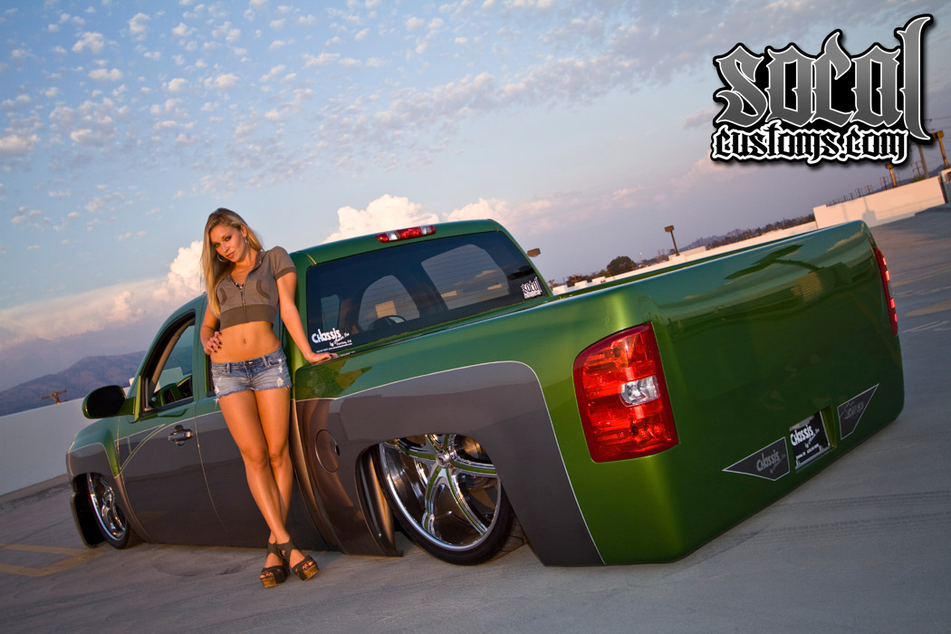 SoCalCustomscom Immaculate Feature Truck with model Lena Nicole